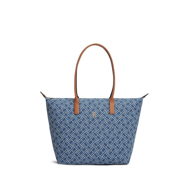 Sac tote bag POPETTE DENIM FLAG bleu denim <span itemprop=