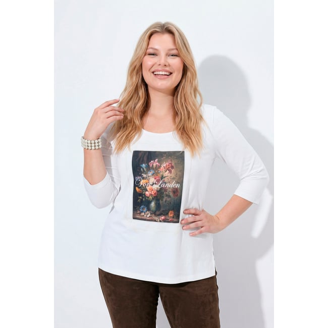 T-shirt brodé, coupe Classic Fit - ULLA POPKEN