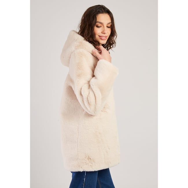 Lidye Hooded Jacket, ecru , DERHY