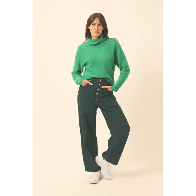 Pull Col Roulé Menthe Blantyre vert <span itemprop=
