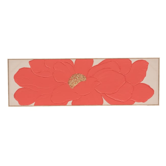 Toile fleur xxl 50x150 cm Couleur orange <span itemprop=