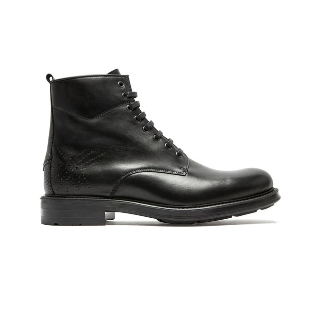 Boots cuir JIMMY 45 noir <span itemprop=