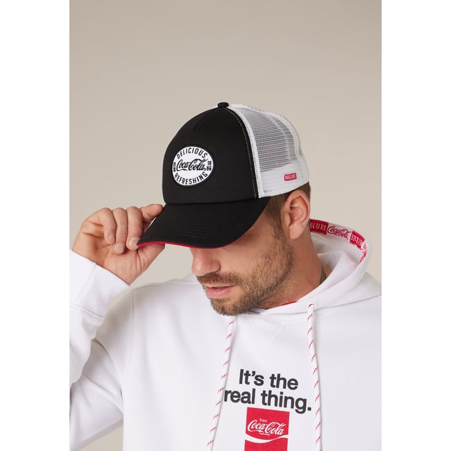 Casquette deeluxe x coca-cola homme en 100% coton FIZZ noir <span itemprop=