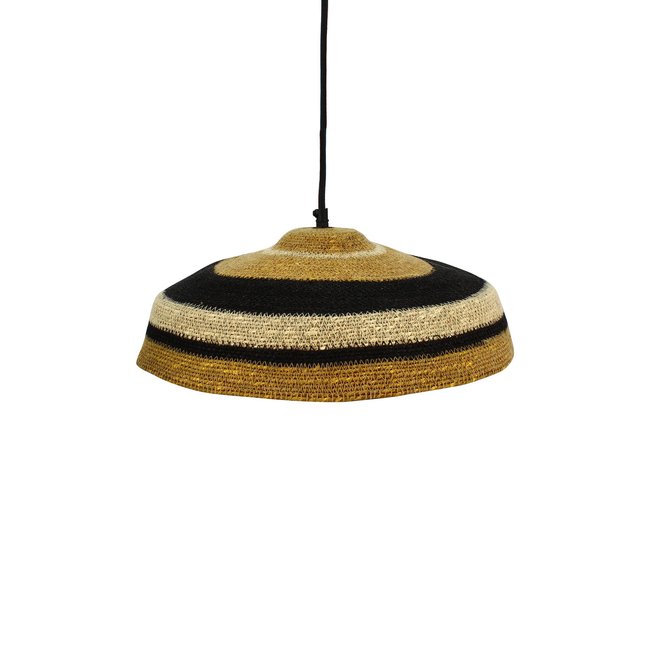 Suspension en jonc de mer, TRINIDAD Couleur naturel-noir <span itemprop=