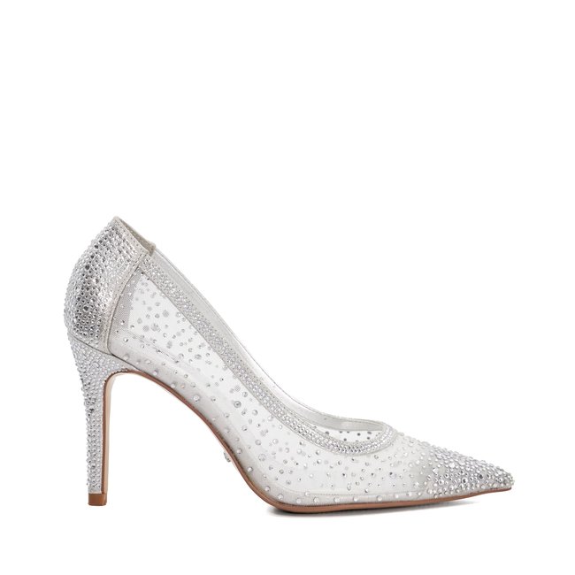 Escarpins en maille et strass - BRIGHTEST argenté <span itemprop=
