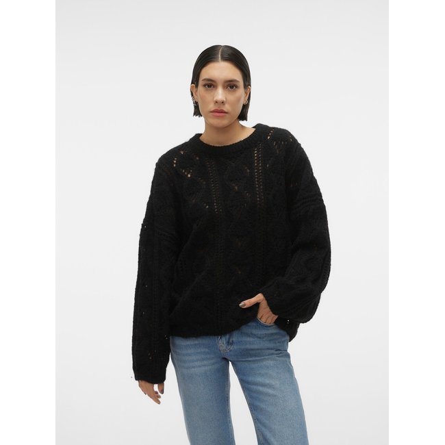 Pull En Maille noire - black <span itemprop=
