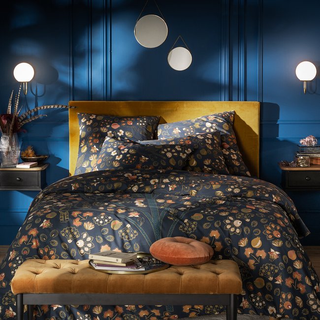 Housse de couette percale de coton, Sira imprimé <span itemprop=