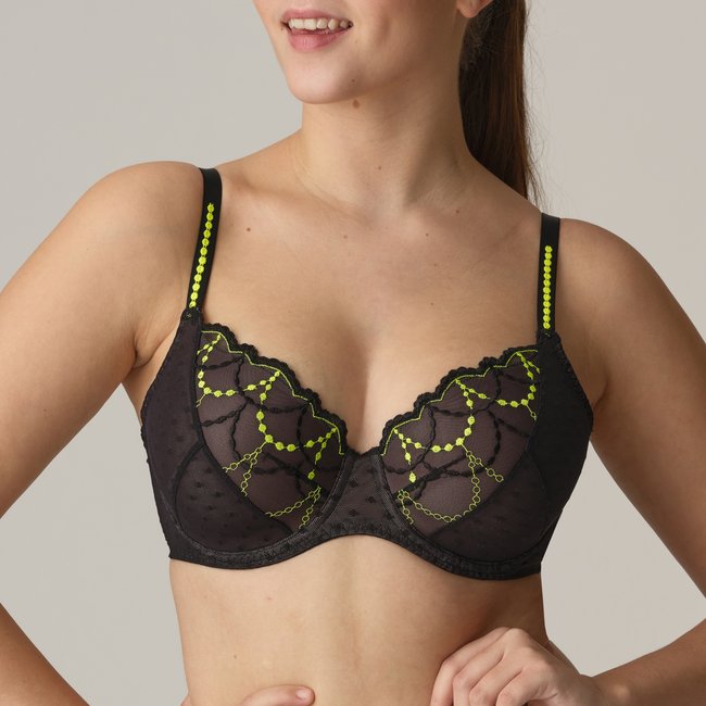 Soutien gorge rembourré - forme coeur TEPITO noir - dark glow <span itemprop=