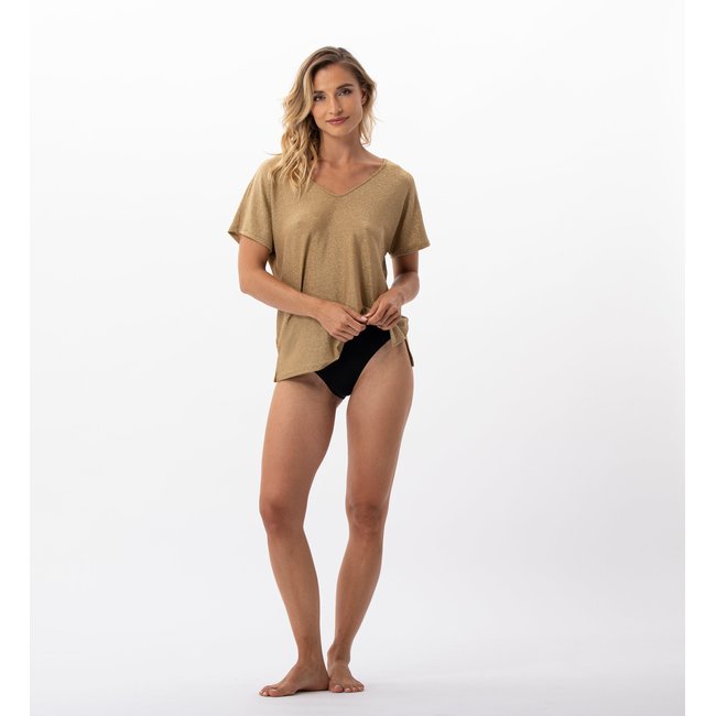 Tee-shirt en maille fil textile PALMA 730 beige <span itemprop=