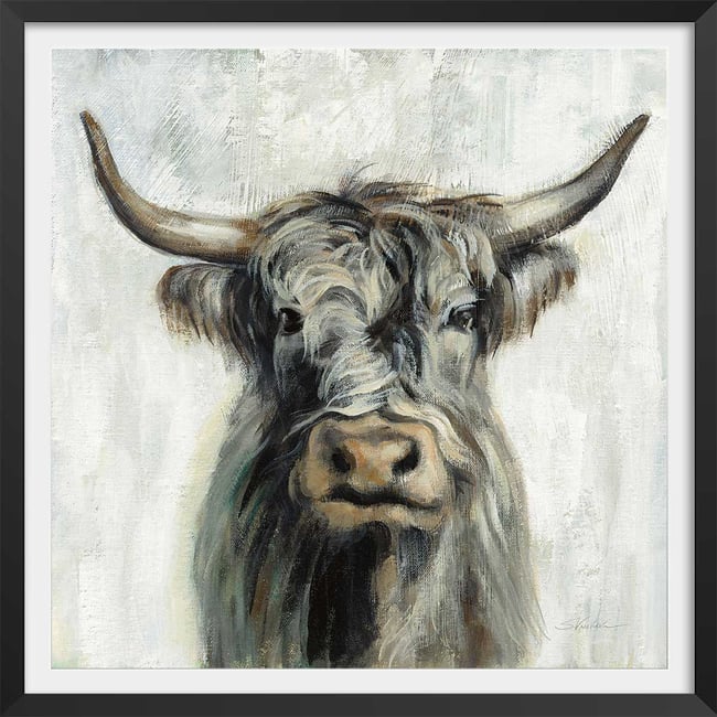 Affiche Vache highland aquarelle - HEXOA