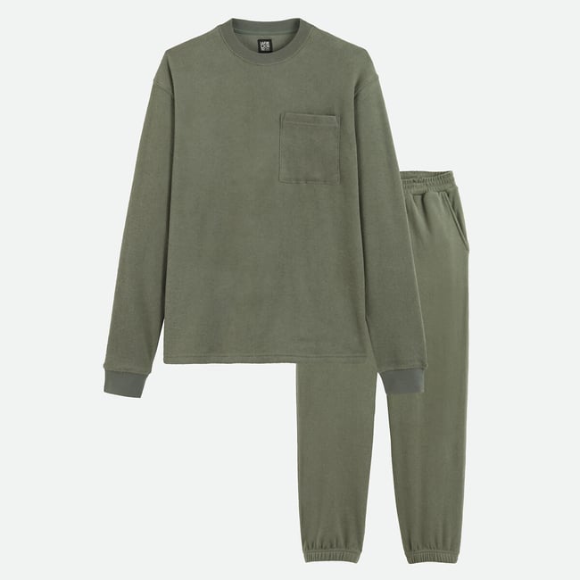 Brushed Cotton Towelling Pyjamas - LA REDOUTE COLLECTIONS