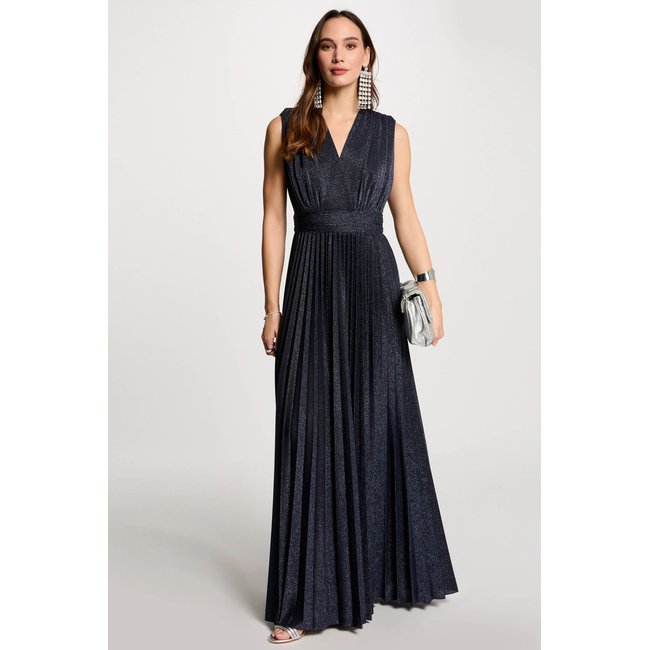 Robe longue droite plissée - MORGAN