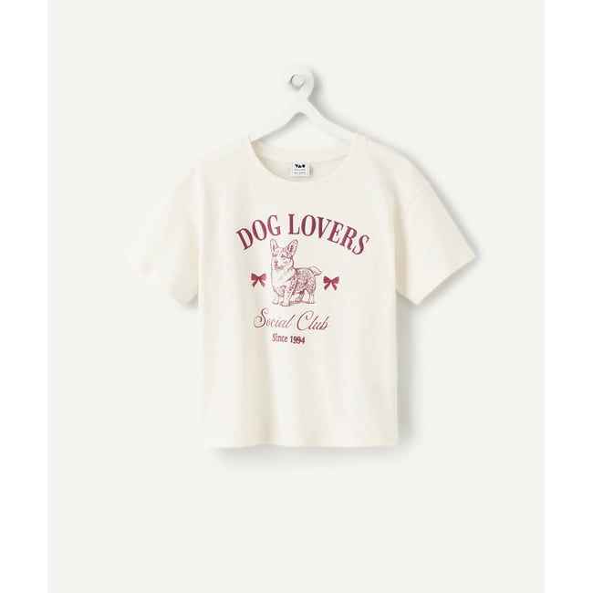 T-shirt manches courtes ecru <span itemprop=