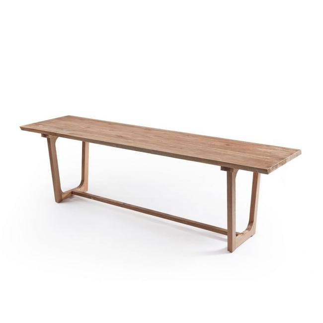 Table haute XXL en Teck L300 - BOHO Couleur bois clair <span itemprop=