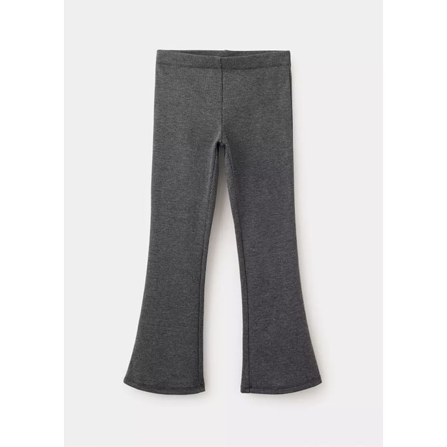 Legging flare pied-de-poule gris anthracite <span itemprop=
