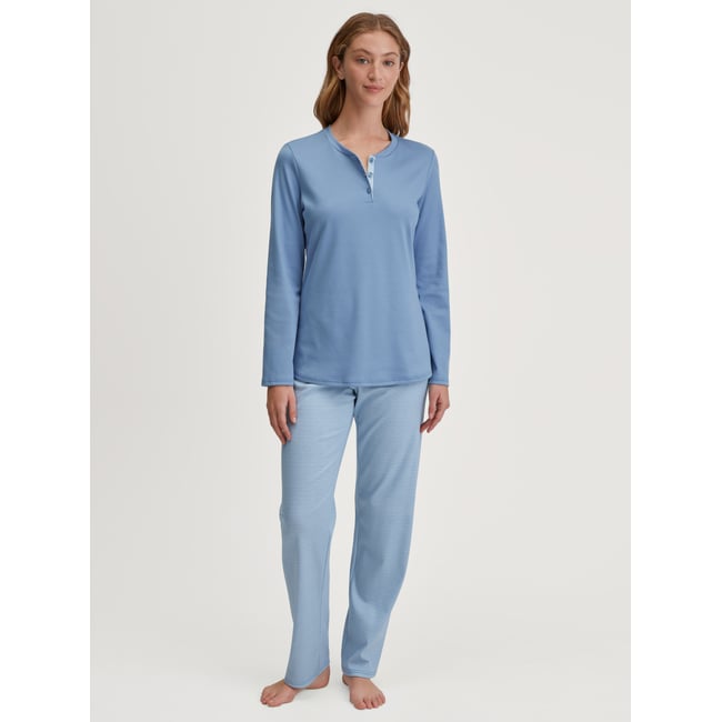 Pyjama manches longues Coton MIDNIGHT STRIPES scandinavian <span itemprop=