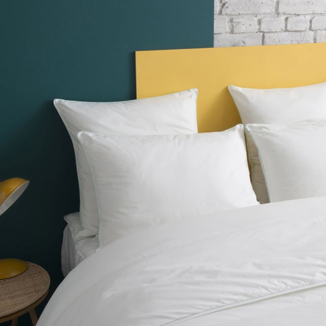 Oreiller MOELLEUX Gonflant Durable - Coton Bio - Félix Couleur blanc <span itemprop=