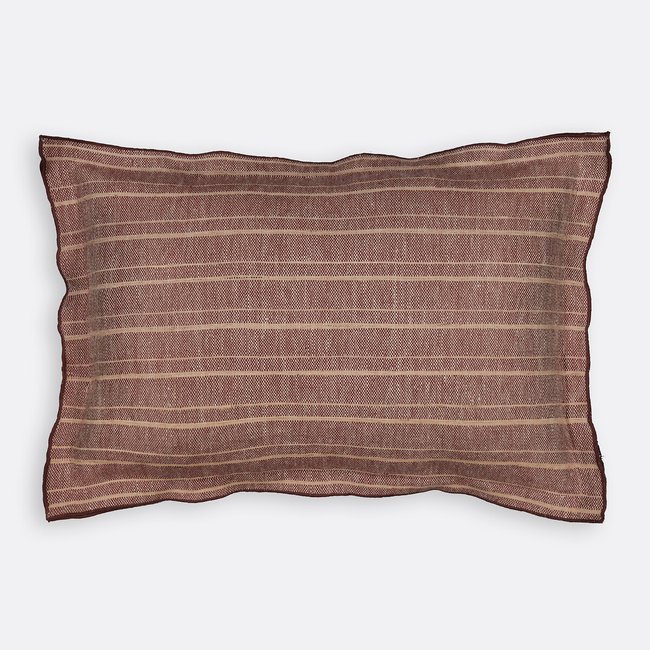 Marciana Cushion Cover in Linen and Silk, burgundy, AM.PM