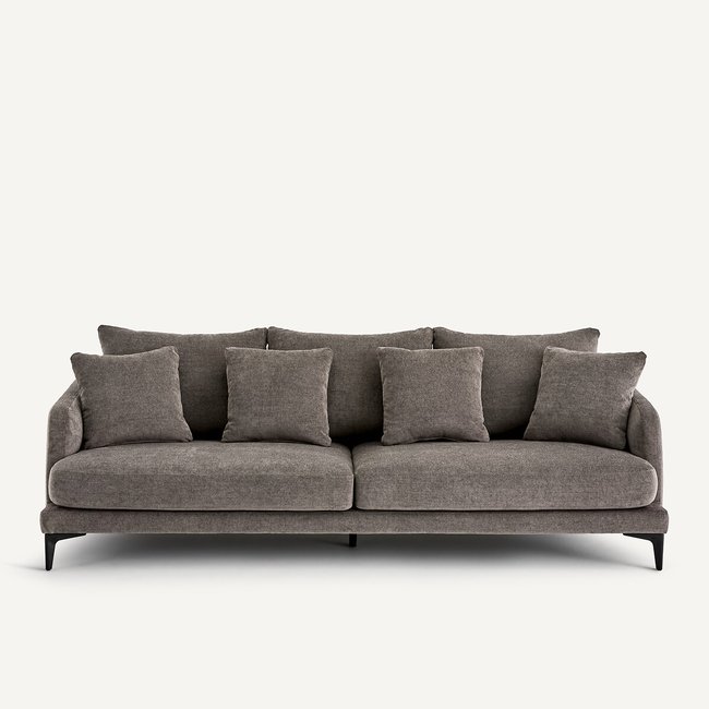 Canapé 3 ou 4 places en polyester mélangé, MODERNISTE, design Emmanuel Gallina Couleur gris stone <span itemprop=