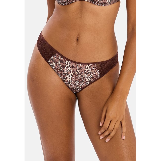 Slip NAIA guépard chocolat <span itemprop=