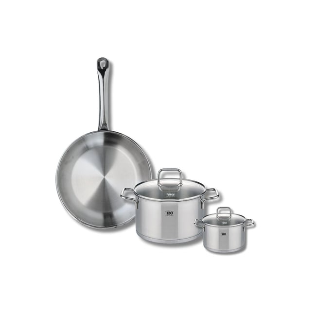 Batterie 1 poêle 28cm + 2 faitouts 12/20cm PROFI CITRIN inox <span itemprop=