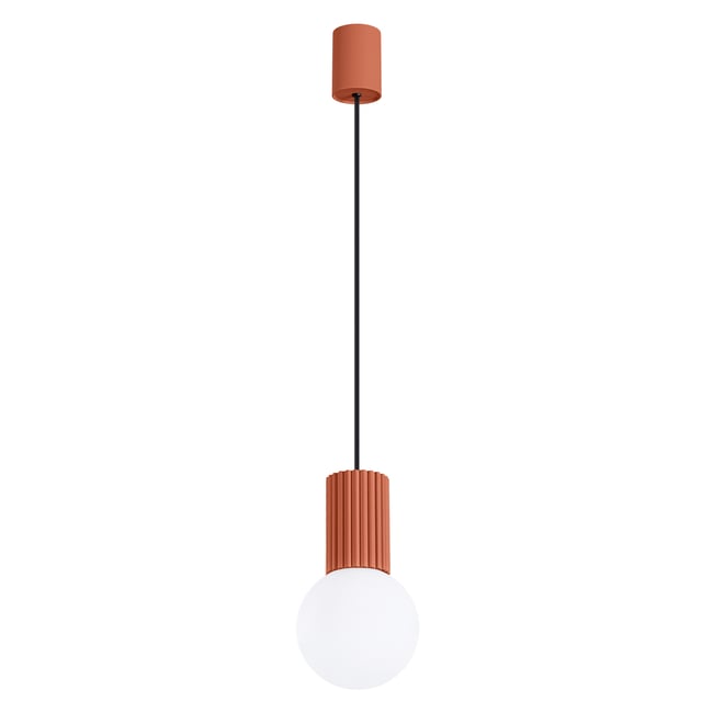 Suspension Aluminium Ocre Rouge G9 1 Halo Couleur rouge <span itemprop=