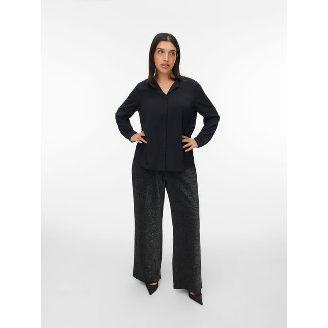 Pantalon À Jambe Large black 1 <span itemprop=