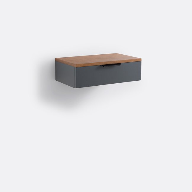 Valga Wall Bedside Table, dark grey, LA REDOUTE INTERIEURS
