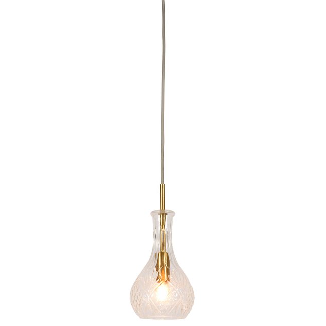 Lampe Suspendue Verre BRUSSELS Couleur or clair <span itemprop=