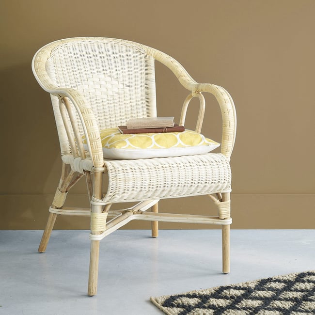 Fauteuil en rotin  ALBANE Couleur naturel <span itemprop=
