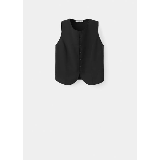 Gilet droit marron <span itemprop=