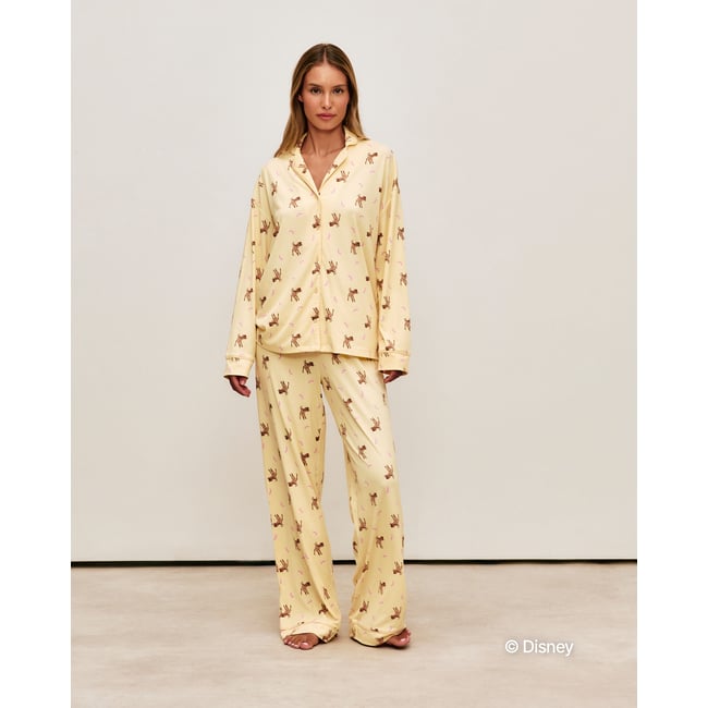 Pantalon en jersey côtelé Bambi COMFYBAMBIZ jaune <span itemprop=