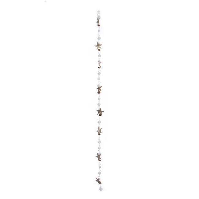 Guirlande bois étoile boule de Noël 1,4 m Couleur multicolore <span itemprop=
