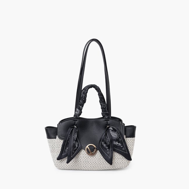 Sac shopper  Sade noir <span itemprop=