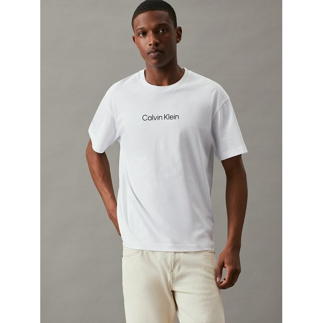 T-shirt col rond Hero Logo  blanc <span itemprop=