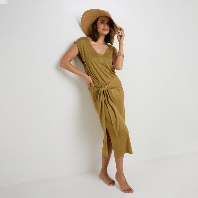 Beachwear Tunique de plage NESS kaki <span itemprop=