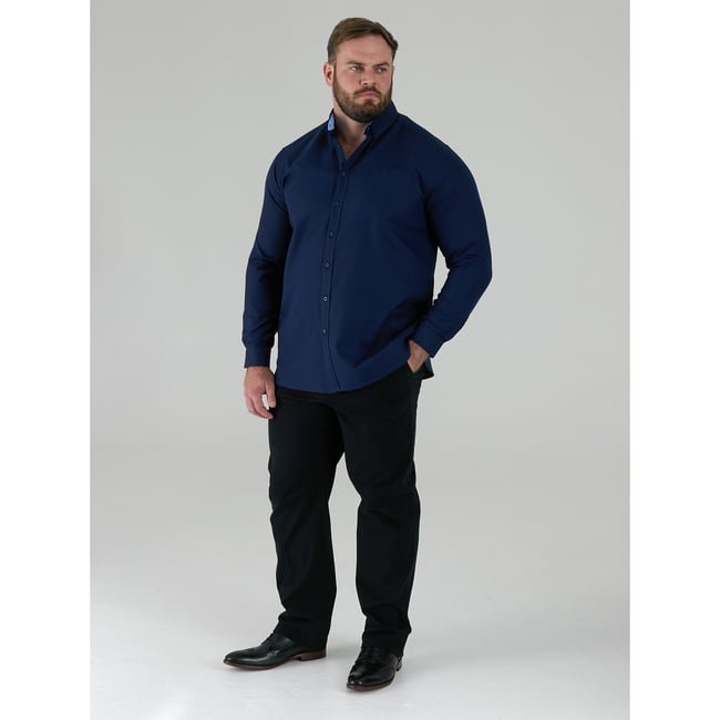 Chemise unie manches longues grande taille RICHARD - DUKE