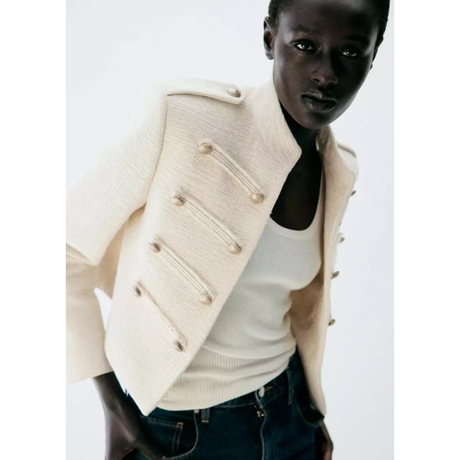 Veste charlie écru <span itemprop=
