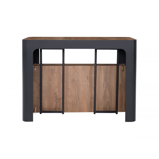 Console  cm panneaux de particules, ALBANE Couleur noir <span itemprop=