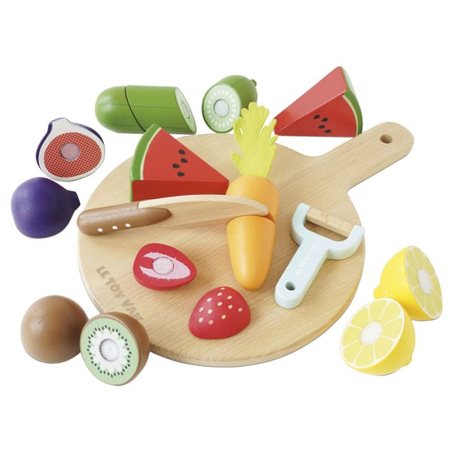 Aliments en bois à découper beige <span itemprop=