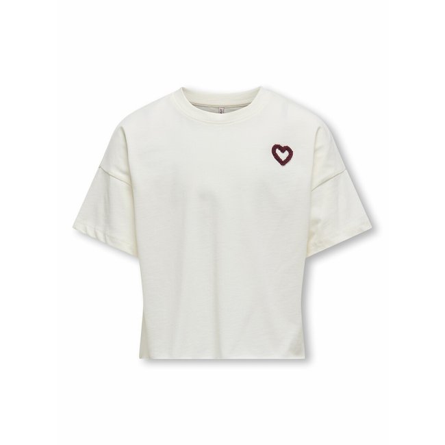 T-shirt manches courtes avec broderie blanc <span itemprop=