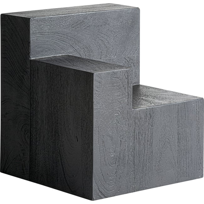 Table d'appoint en bois de manguier spetria Couleur noir <span itemprop=
