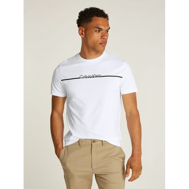 Logo Print T-Shirt with Crew Neck - CALVIN KLEIN