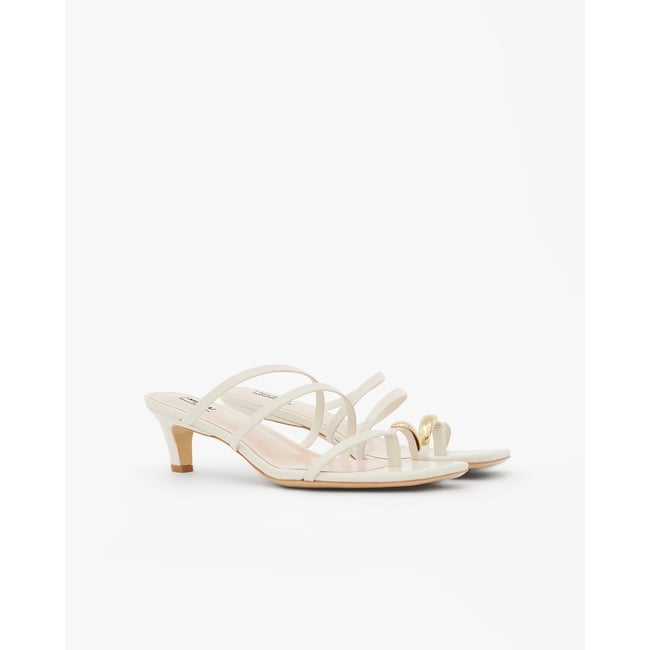 Mules à bout carré et bijou doré LIMA - MI MAI