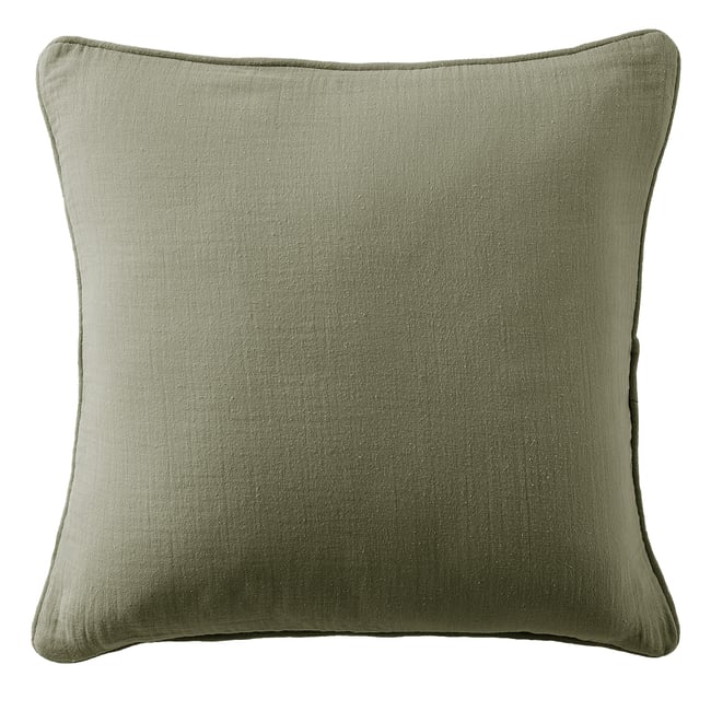 Coussin carré déhoussable 45x45 cm Gaze de Coton Terra Romarin romarin <span itemprop=