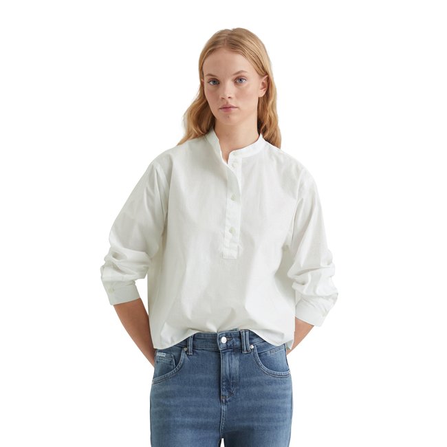 Chemisier crop relaxed en coton bio doux - MARC O’POLO DENIM