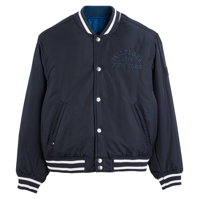 Bomber réversible bleu marine <span itemprop=