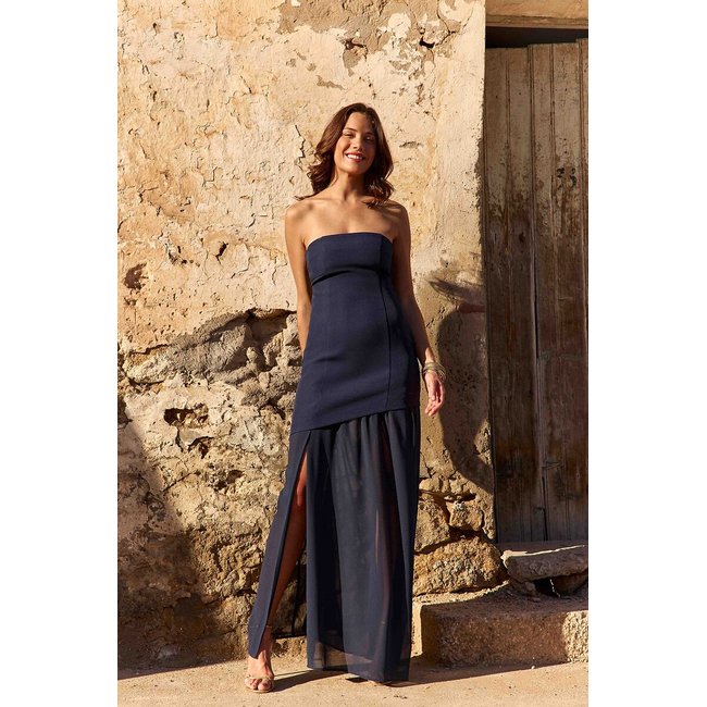 Sleeveless Maxi Dress, navy, LA PETITE ETOILE