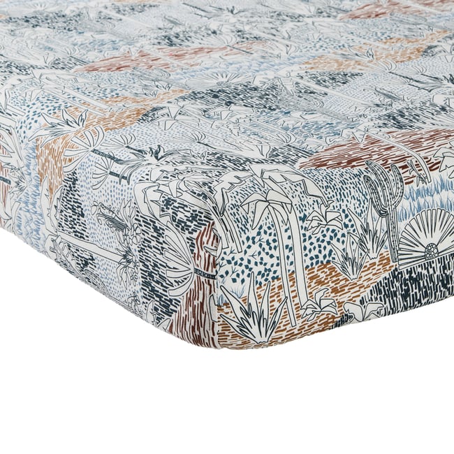 Drap housse coton bio JURASSIC imprimé <span itemprop=