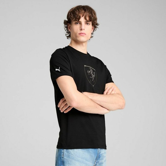 T-shirt de mangas curtas Motorsport Ferrari preto <span itemprop=